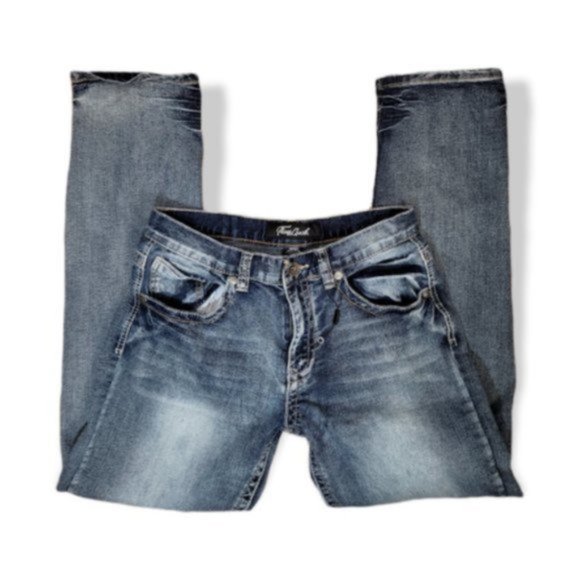 True Luck Women's Light Blue Straight Leg Denim Jeans Size 32/32 - Picture 3 of 5